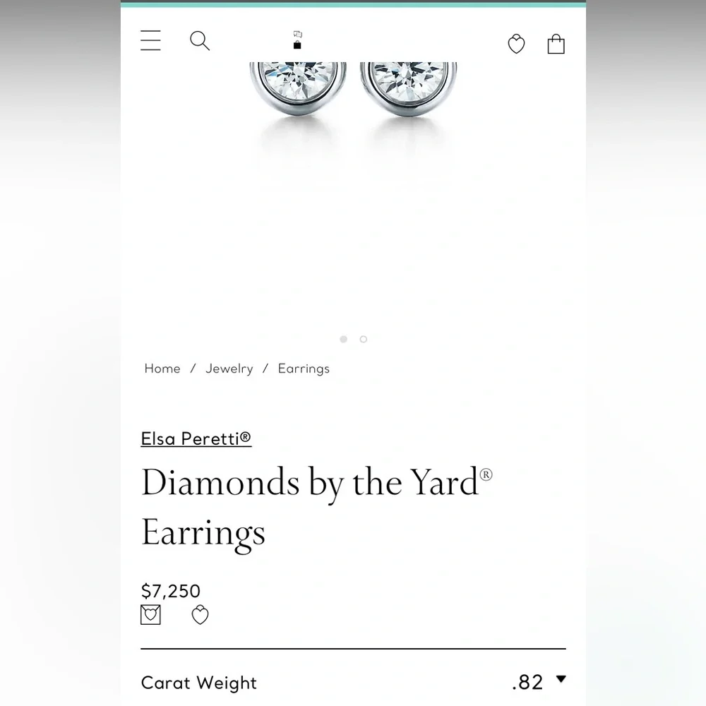 Tiffany & Co. Elsa Peretti Diamonds By the Yard Yellow Gold Earrings - Picture 10 of 10